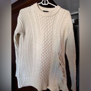 J Crew cream cable knit sweater xxs